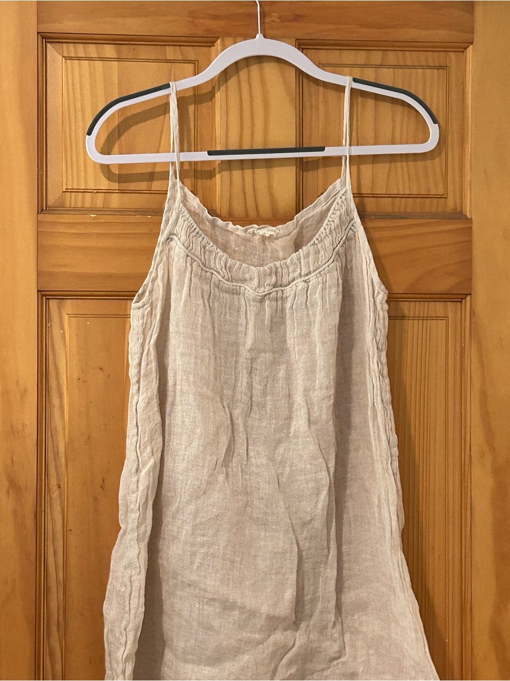 Eileen Fisher Linen Gauze Spaghetti Strap Tunic L